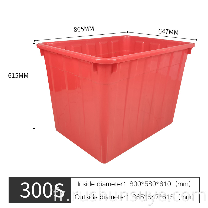 Red Plastic Box Without Lids